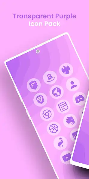 Play Transparent Purple - Icon Pack  and enjoy Transparent Purple - Icon Pack with UptoPlay