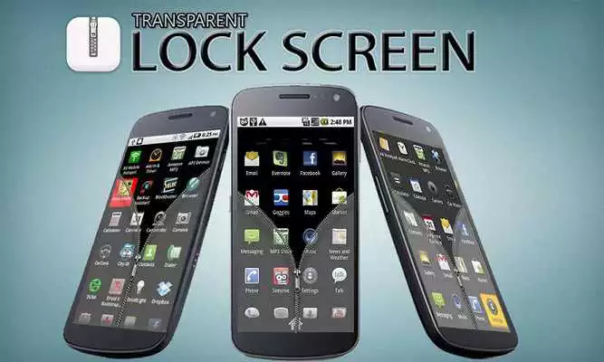 Play Transparent Zip Lock Screen