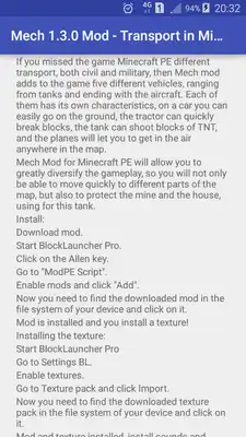 Play Transport Mod in Minecraft PE