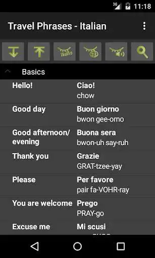 Play Travel Phrases - Italian Lite
