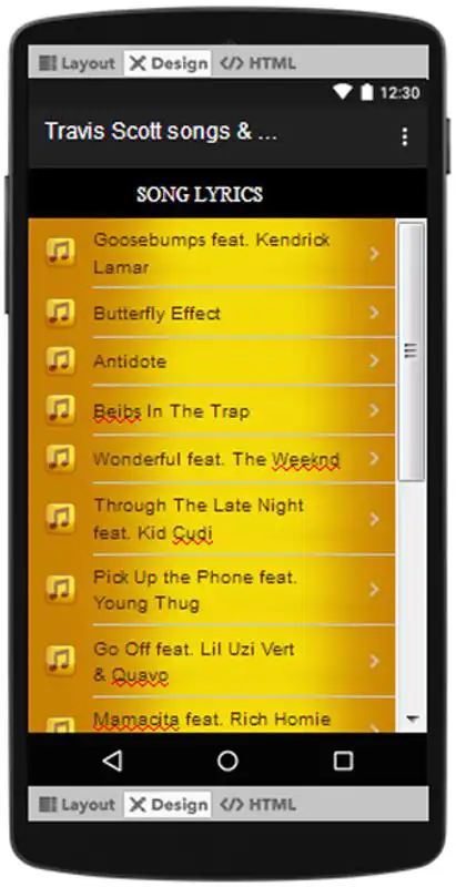 Play Travis Scott songs  lyrics, hot