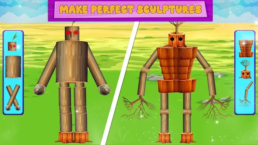 Play Tree Sculpture Maker: Wooden Craft Games as an online game Tree Sculpture Maker: Wooden Craft Games with UptoPlay