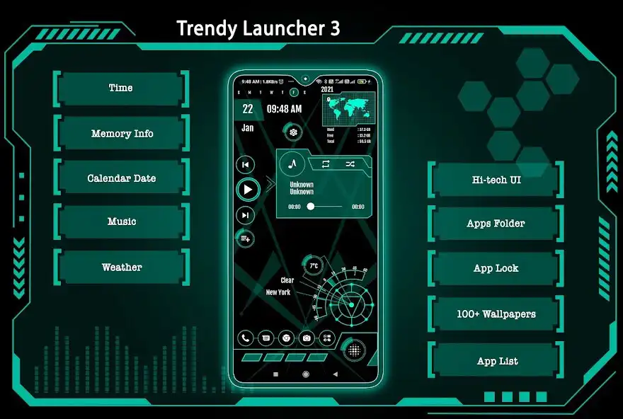 Play Trendy Launcher 3 - App lock  and enjoy Trendy Launcher 3 - App lock with UptoPlay