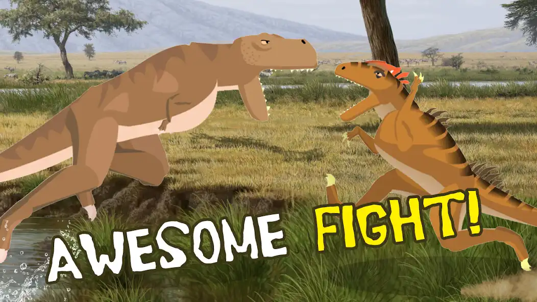 Play T-Rex Fights Allosaurus  and enjoy T-Rex Fights Allosaurus with UptoPlay