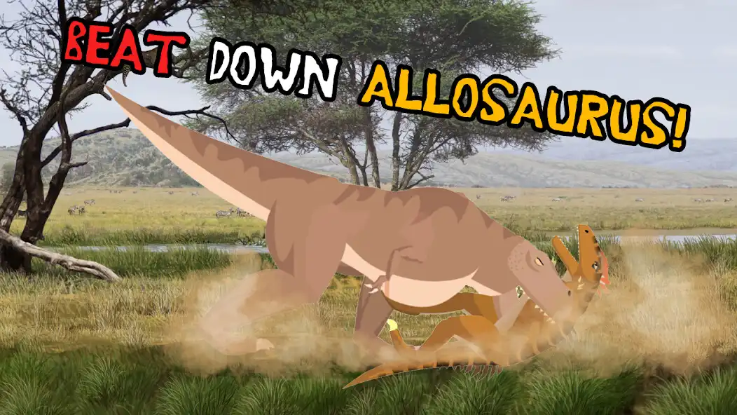 Play T-Rex Fights Allosaurus as an online game T-Rex Fights Allosaurus with UptoPlay