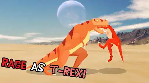 Play T-Rex Fights Carnotaurus as an online game T-Rex Fights Carnotaurus with UptoPlay