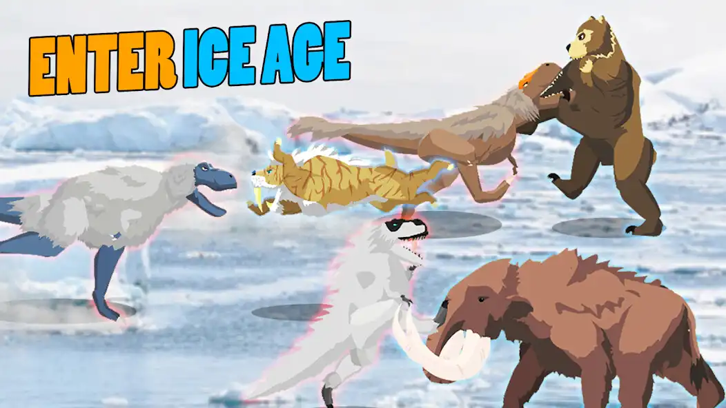 Play T-Rex Fights Ice Age Beasts  and enjoy T-Rex Fights Ice Age Beasts with UptoPlay