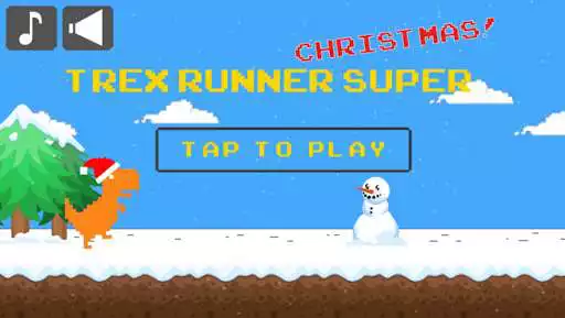 Play T-rex runner - Christmas Games Color  and enjoy T-rex runner - Christmas Games Color with UptoPlay