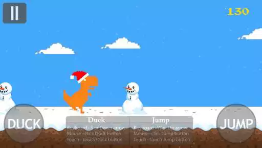 Play T-rex runner - Christmas Games Color as an online game T-rex runner - Christmas Games Color with UptoPlay