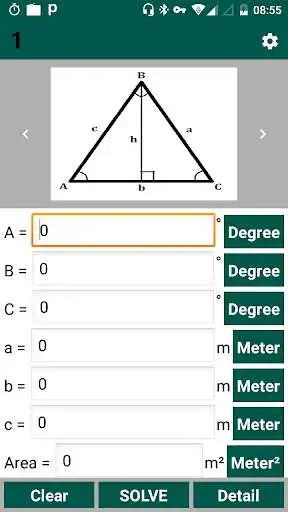 Play Triangle Calculator and Solver  and enjoy Triangle Calculator and Solver with UptoPlay