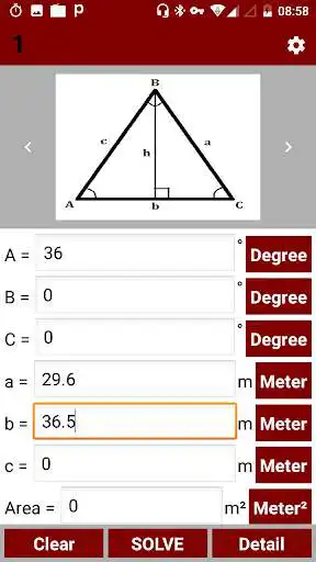 Play Triangle Calculator and Solver as an online game Triangle Calculator and Solver with UptoPlay