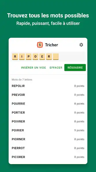 Play Tricher au SCRABBLE : appli de  and enjoy Tricher au SCRABBLE : appli de with UptoPlay