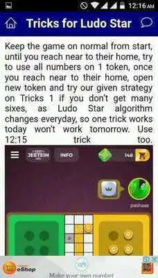 Play Tricks For Ludo Star 2018