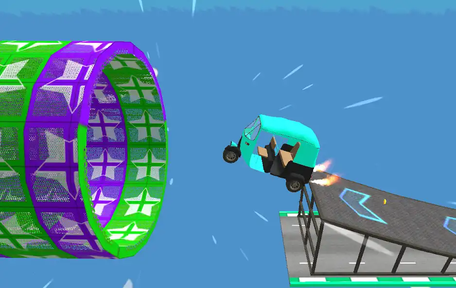 Play Tricky Rickshaw Stunt TukTuk as an online game Tricky Rickshaw Stunt TukTuk with UptoPlay