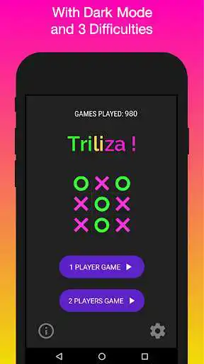 Play Triliza (Tic Tac Toe) as an online game Triliza (Tic Tac Toe) with UptoPlay