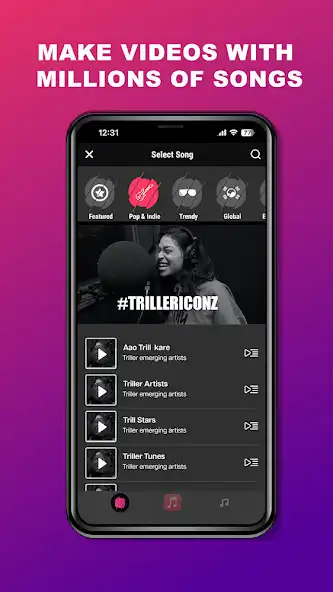 Play Triller: Music Video Editor as an online game Triller: Music Video Editor with UptoPlay