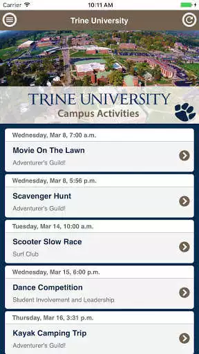 Play Trine University Campus Activities