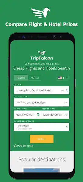 Play TripFalcon: Flights, Hotels  and enjoy TripFalcon: Flights, Hotels with UptoPlay