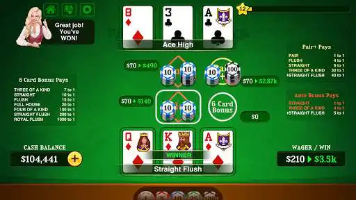 Play Triple Card Poker  and enjoy Triple Card Poker with UptoPlay