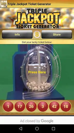 Play Triple Jackpot Ticket Generator as an online game Triple Jackpot Ticket Generator with UptoPlay