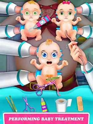 Play Triplet Baby Mommy Pregnant Surgery Operation