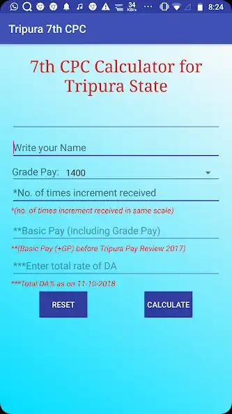 Play Tripura 7th CPC Calculator as an online game Tripura 7th CPC Calculator with UptoPlay
