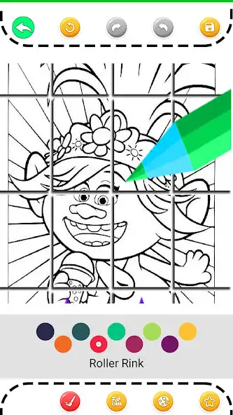 Play Trolls coloring Book as an online game Trolls coloring Book with UptoPlay