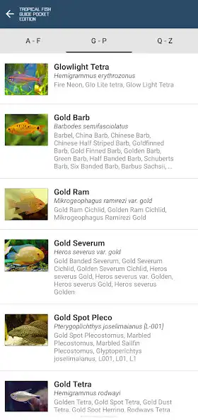 Play Tropical Fish Guide Pocket Ed. as an online game Tropical Fish Guide Pocket Ed. with UptoPlay
