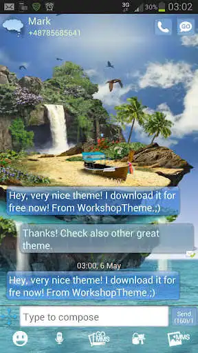 Play Tropical Theme GO SMS Pro as an online game Tropical Theme GO SMS Pro with UptoPlay