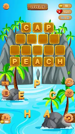 Play Tropical Word Paradise as an online game Tropical Word Paradise with UptoPlay