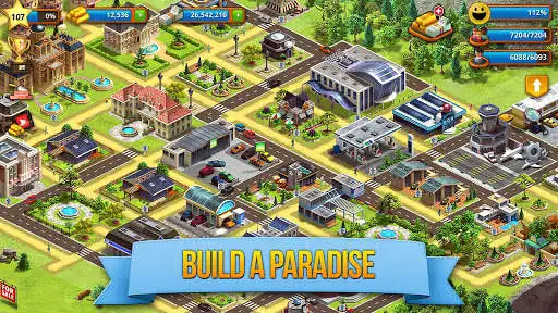 Play Tropic Paradise Sim: Town Building Game as an online game Tropic Paradise Sim: Town Building Game with UptoPlay