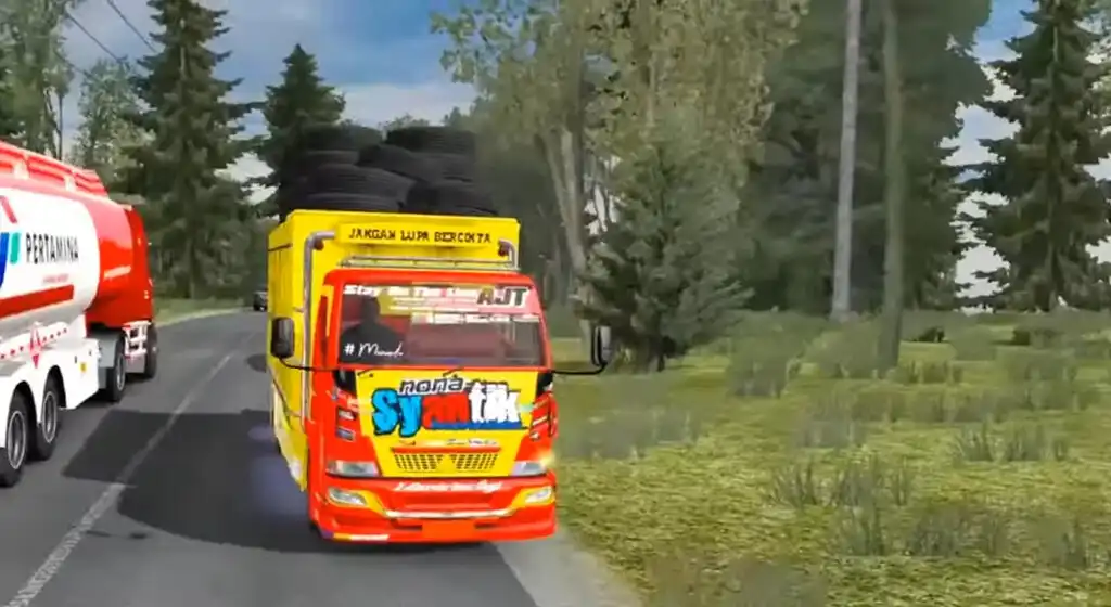 Play Truck Nusantara Simulator 2023 as an online game Truck Nusantara Simulator 2023 with UptoPlay