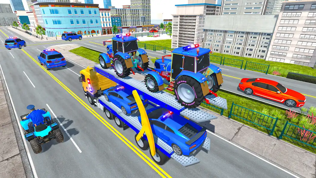 Play Truck Transporter Police Games as an online game Truck Transporter Police Games with UptoPlay