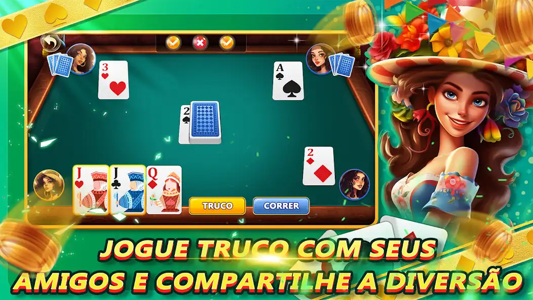 Play Truco Rei- Jogos a Dinheiro as an online game Truco Rei- Jogos a Dinheiro with UptoPlay