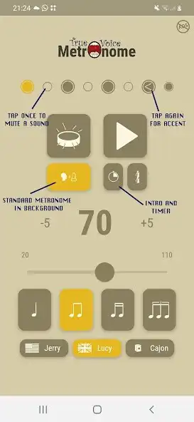 Play True Voice Vocal Metronome as an online game True Voice Vocal Metronome with UptoPlay