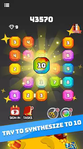 Play Try Merge 10 as an online game Try Merge 10 with UptoPlay