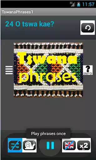 Play Tswana Phrases Language tutor
