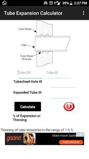 Play Tube Expansion Calculator  and enjoy Tube Expansion Calculator with UptoPlay