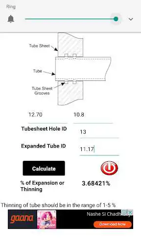 Play Tube Expansion Calculator as an online game Tube Expansion Calculator with UptoPlay