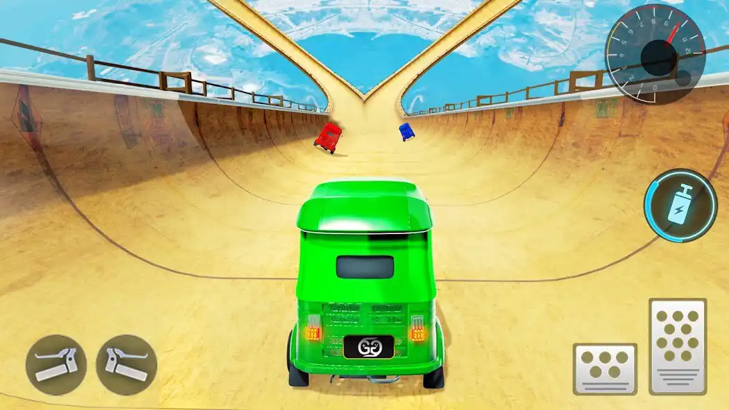 Play TukTuk Auto Rickshaw Stunt 3D as an online game TukTuk Auto Rickshaw Stunt 3D with UptoPlay