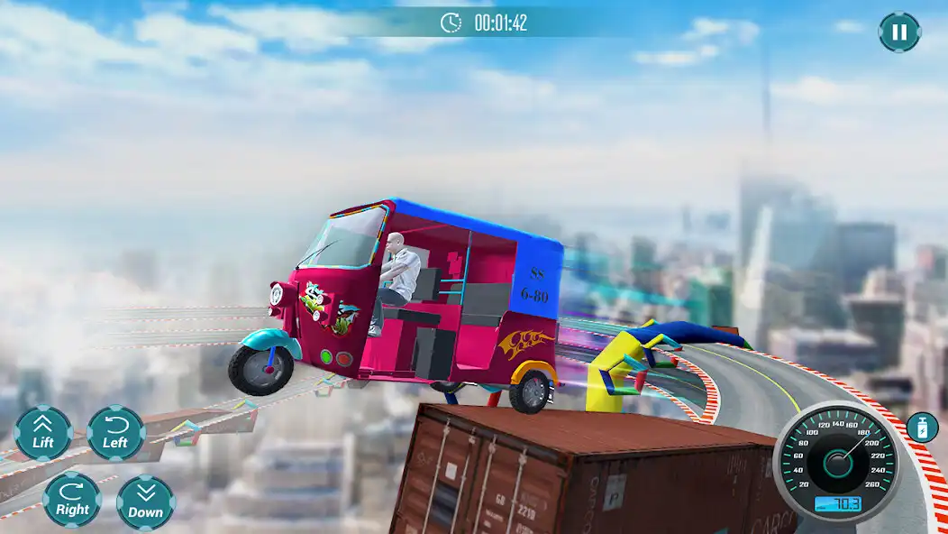 Play Tuk Tuk Rickshaw Simulator - Sky Climbing Game as an online game Tuk Tuk Rickshaw Simulator - Sky Climbing Game with UptoPlay