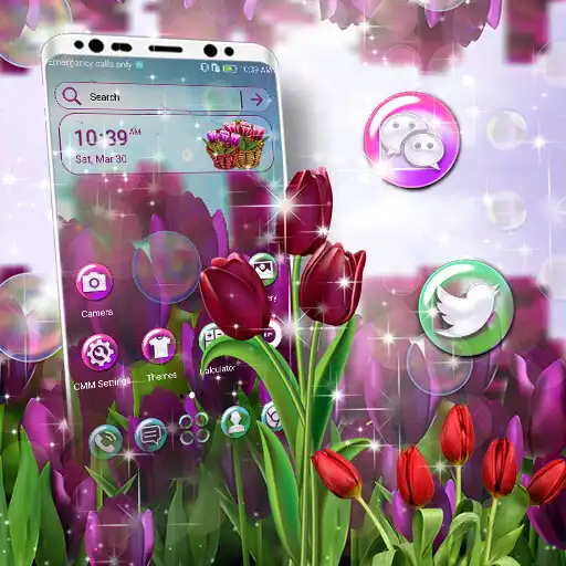 Play Tulip Flower Launcher Theme APK
