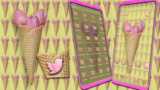 Play Tulip Ice Cream Launcher Theme  and enjoy Tulip Ice Cream Launcher Theme with UptoPlay