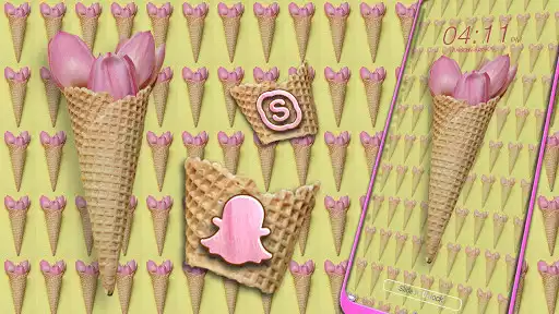 Play Tulip Ice Cream Launcher Theme as an online game Tulip Ice Cream Launcher Theme with UptoPlay