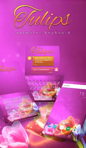 Play Tulips Animated Keyboard + Live Wallpaper  and enjoy Tulips Animated Keyboard + Live Wallpaper with UptoPlay