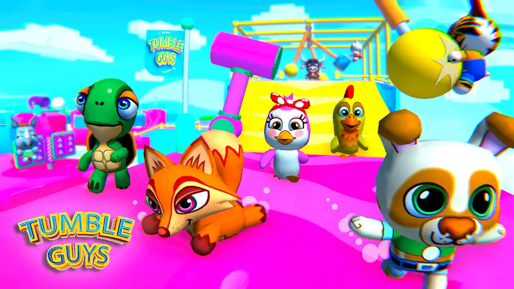 Play Tumble Guys: Run Battle Royale as an online game Tumble Guys: Run Battle Royale with UptoPlay