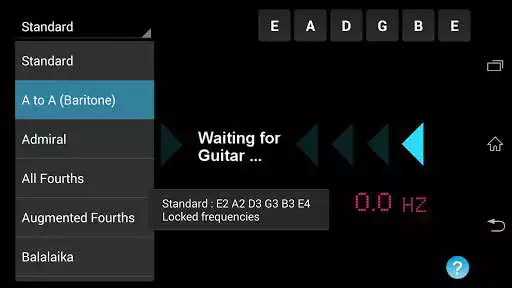 Play TunaDroid - Guitar Tuner as an online game TunaDroid - Guitar Tuner with UptoPlay