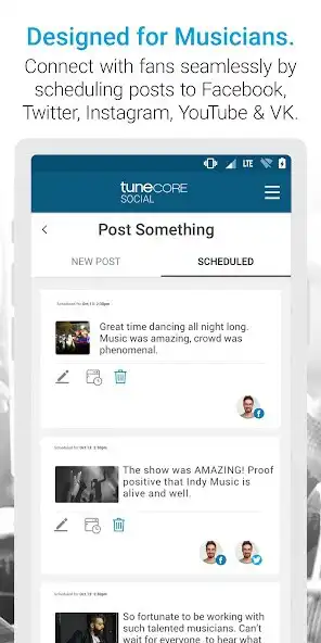 Play TuneCore Social - Scheduler  Social Media Manager  and enjoy TuneCore Social - Scheduler  Social Media Manager with UptoPlay