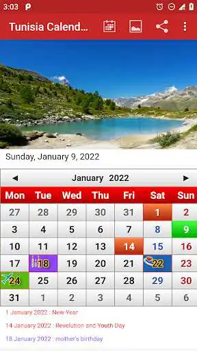 Play Tunisia Calendar 2022  and enjoy Tunisia Calendar 2022 with UptoPlay