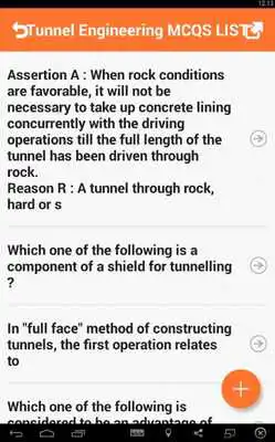 Play Tunnel Engineering MCQs